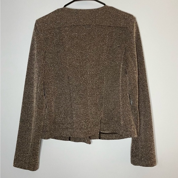 Catherine Malandrino Black White Knit Runway Style Zip Front Jacket Medium EUC - Picture 2 of 6